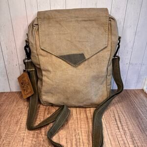 Canvas Tote Messenger Bag Crossbody Purse Sustainable Fashion